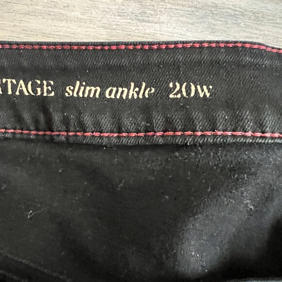 Talbots W-Heritage Women's 20W Slim Ankle Black Pants - Picture 3 of 7